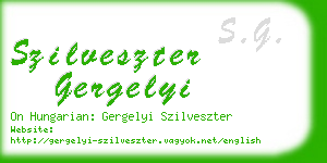 szilveszter gergelyi business card